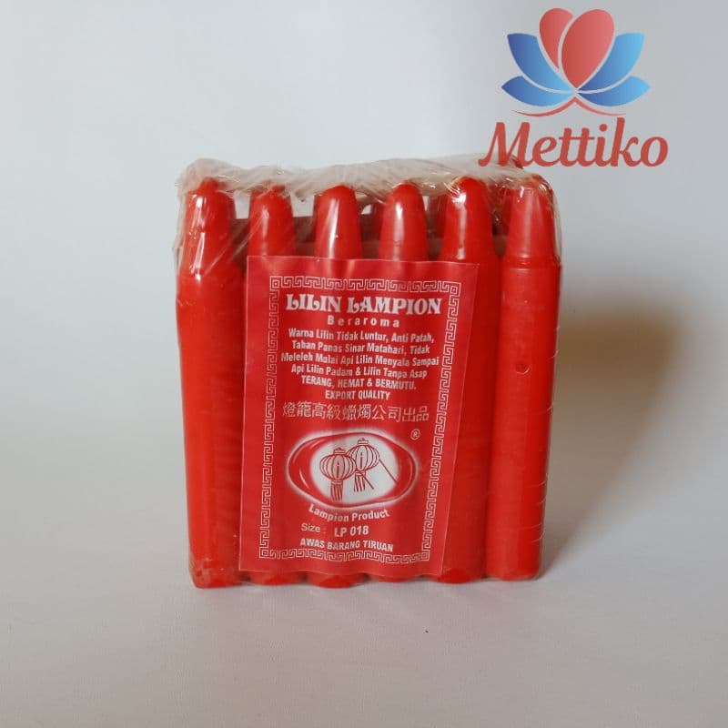 Lilin Merah Lampion Isi 18 Batang